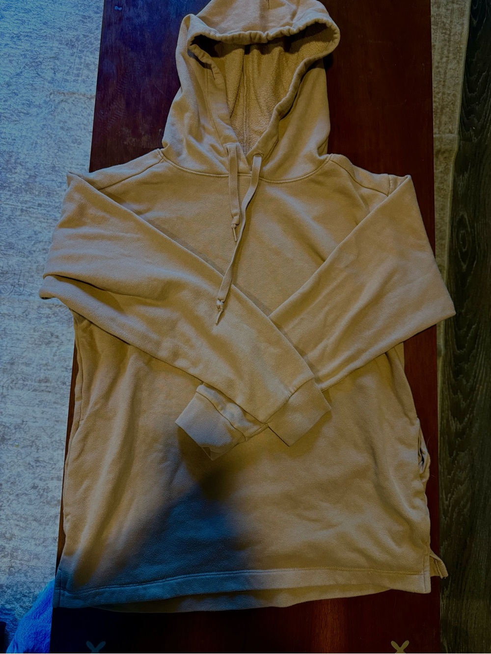 PINK Victoria's Secret Tan pullover campus Hoodie size small